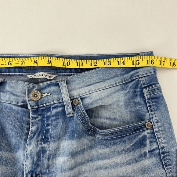 Buckle BKE Mens Jeans size 34 Long Jake Blue Straight Leg Casual Thick Stitch - Picture 10 of 14